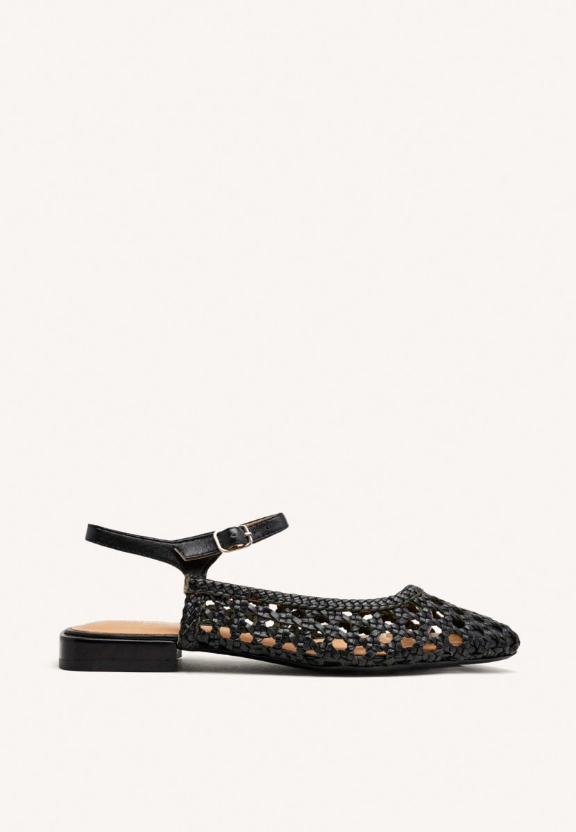 BRAIDED LEATHER MULES DEBLOIS