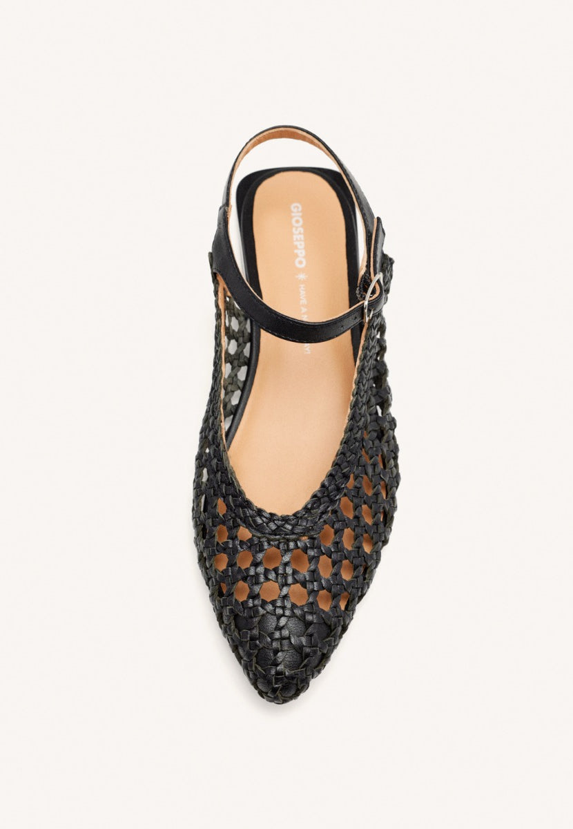 BRAIDED LEATHER MULES DEBLOIS