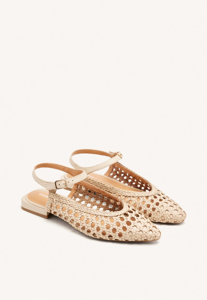 BRAIDED LEATHER MULES DEBLOIS
