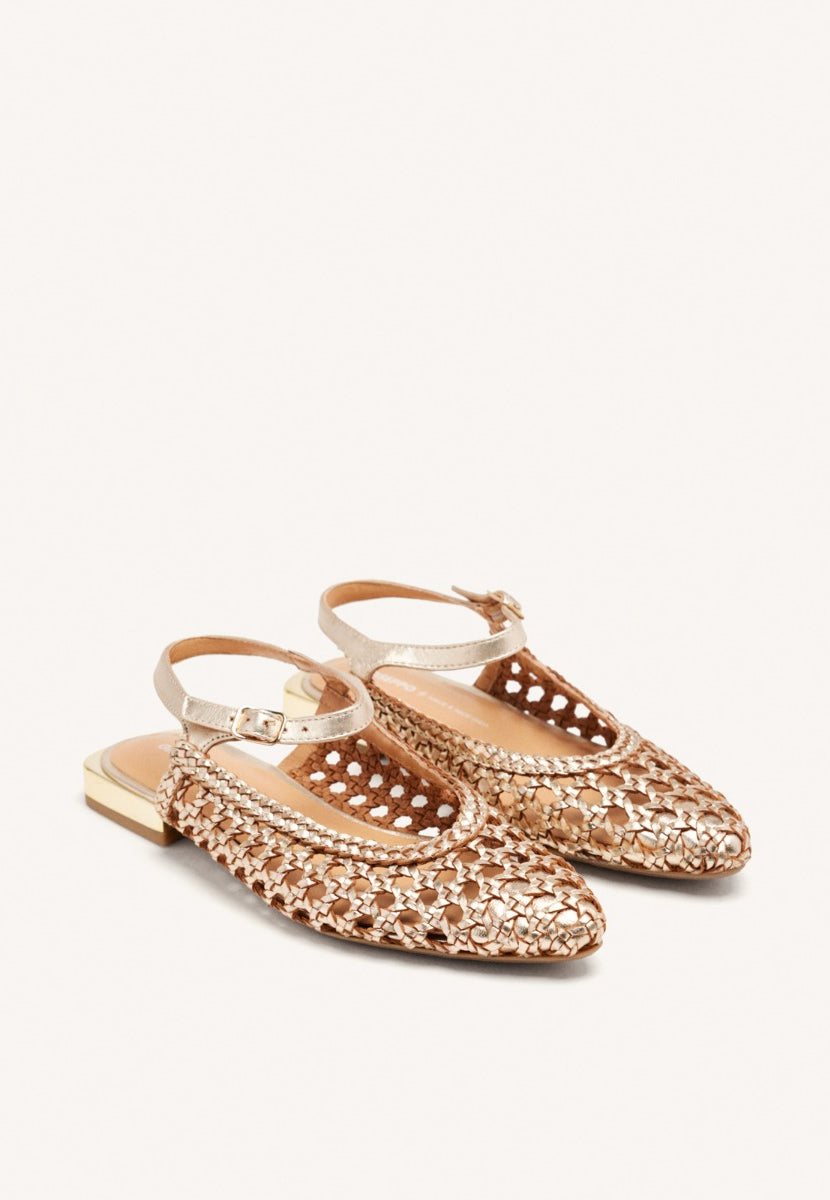 BRAIDED LEATHER MULES DEBLOIS