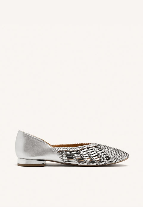 BRAIDED LEATHER BALLET FLATS HARPSWELL