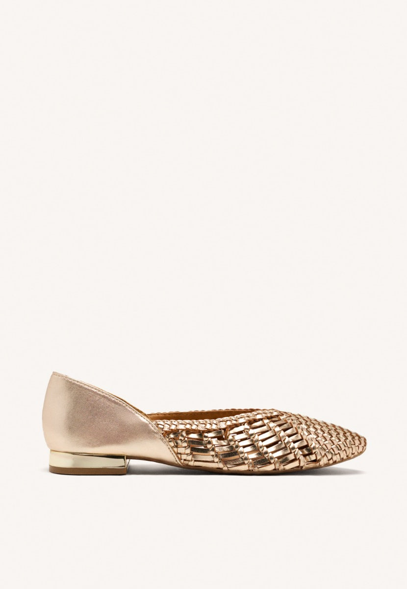 BRAIDED LEATHER BALLET FLATS HARPSWELL