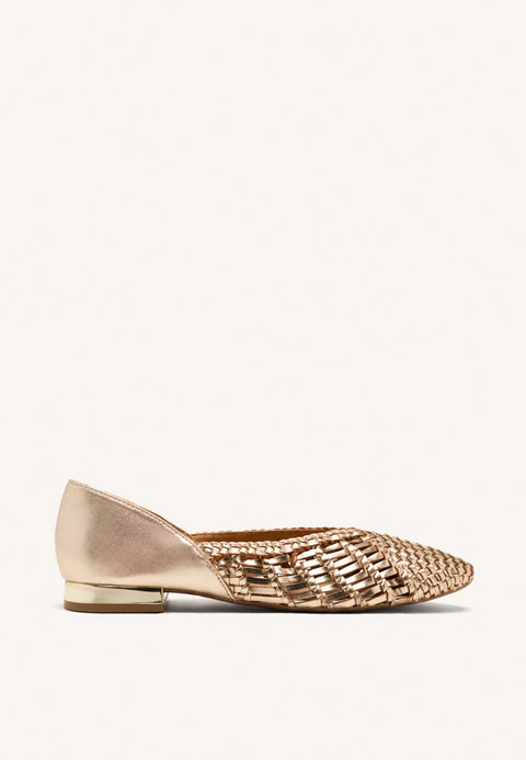 BRAIDED LEATHER BALLET FLATS HARPSWELL