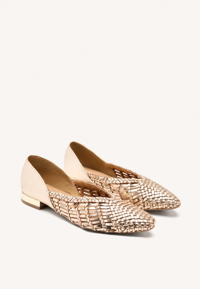 BRAIDED LEATHER BALLET FLATS HARPSWELL