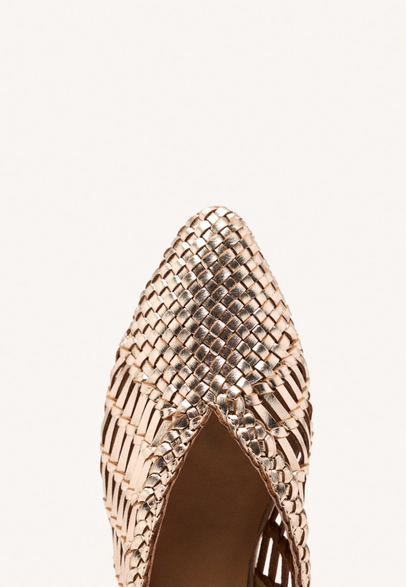 BRAIDED LEATHER BALLET FLATS HARPSWELL