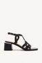 BRAIDED LEATHER HEEL SANDALS CRESCENT