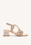 BRAIDED LEATHER HEEL SANDALS CRESCENT