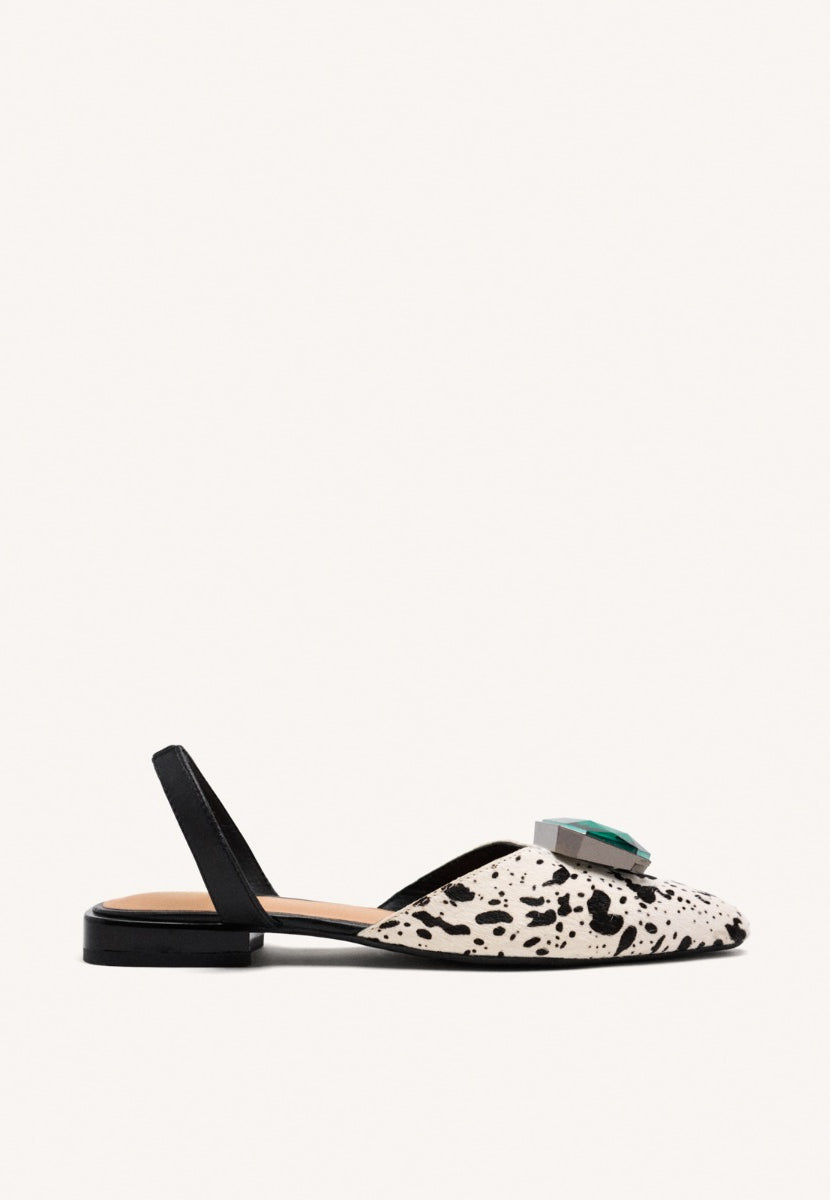 LEOPARD LEATHER MULES HUGHES