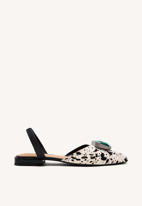 LEOPARD LEATHER MULES HUGHES