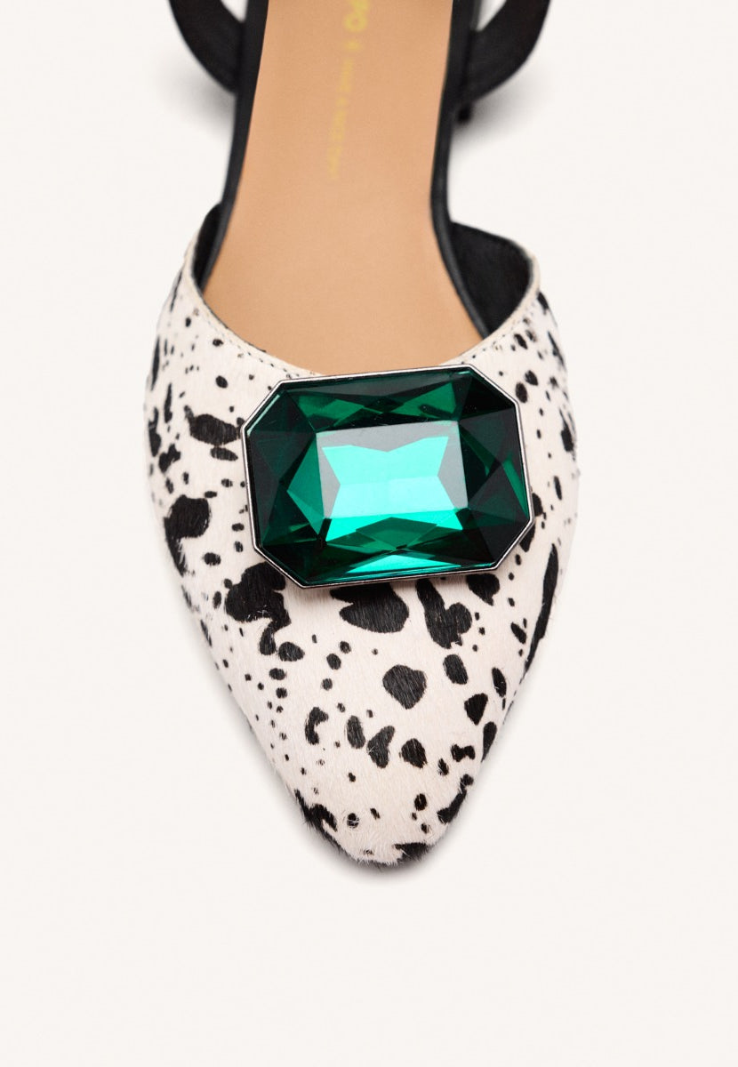 LEOPARD LEATHER MULES HUGHES