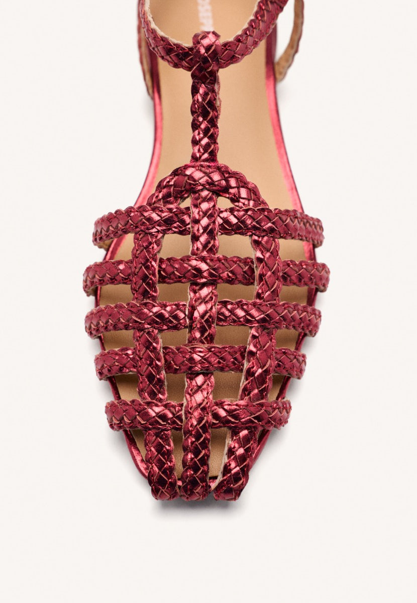BRAIDED LEATHER CRAB SANDALS DIGHTON
