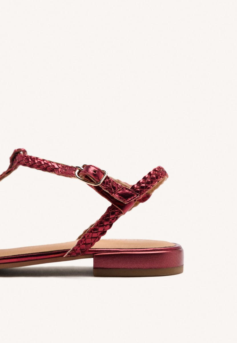 BRAIDED LEATHER CRAB SANDALS DIGHTON