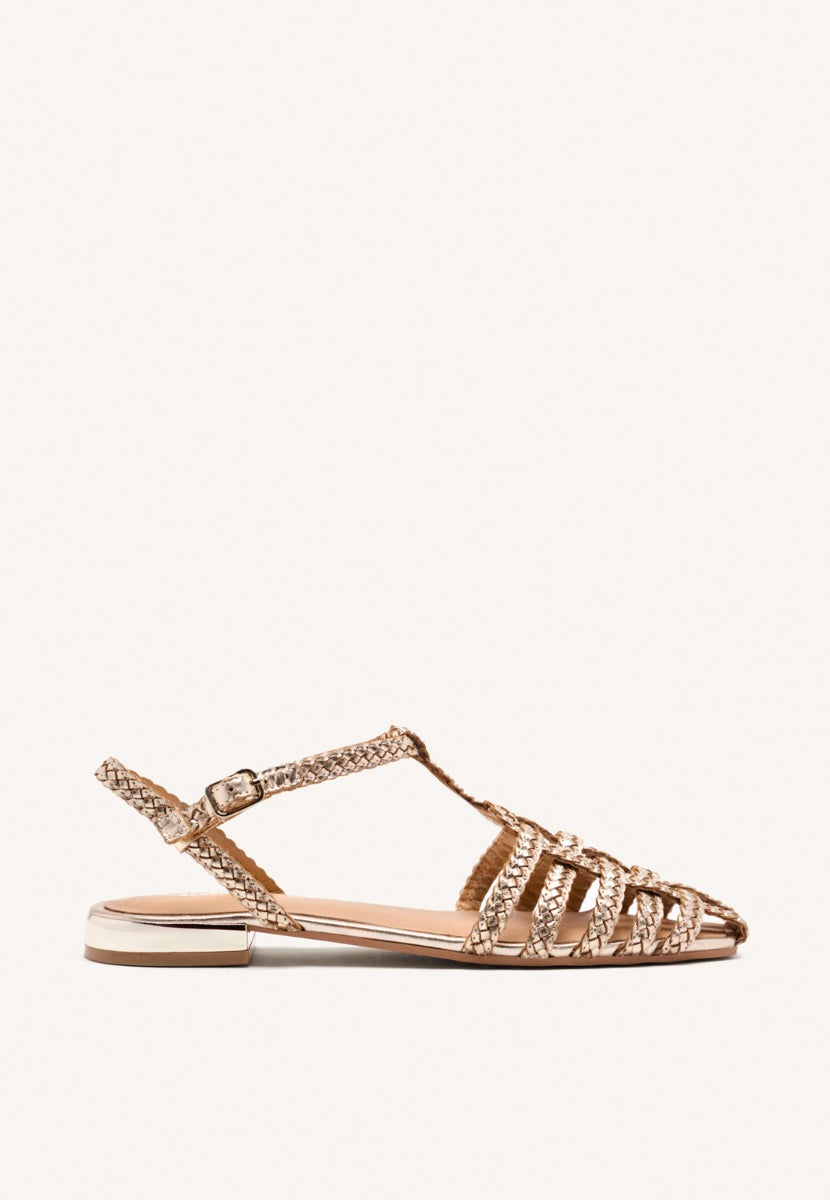 BRAIDED LEATHER CRAB SANDALS DIGHTON