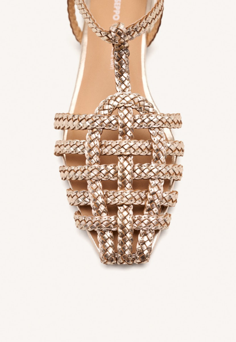 BRAIDED LEATHER CRAB SANDALS DIGHTON