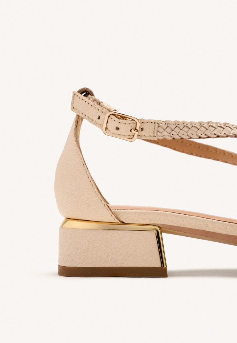 BRAIDED LEATHER BALLET FLATS  BRILLION