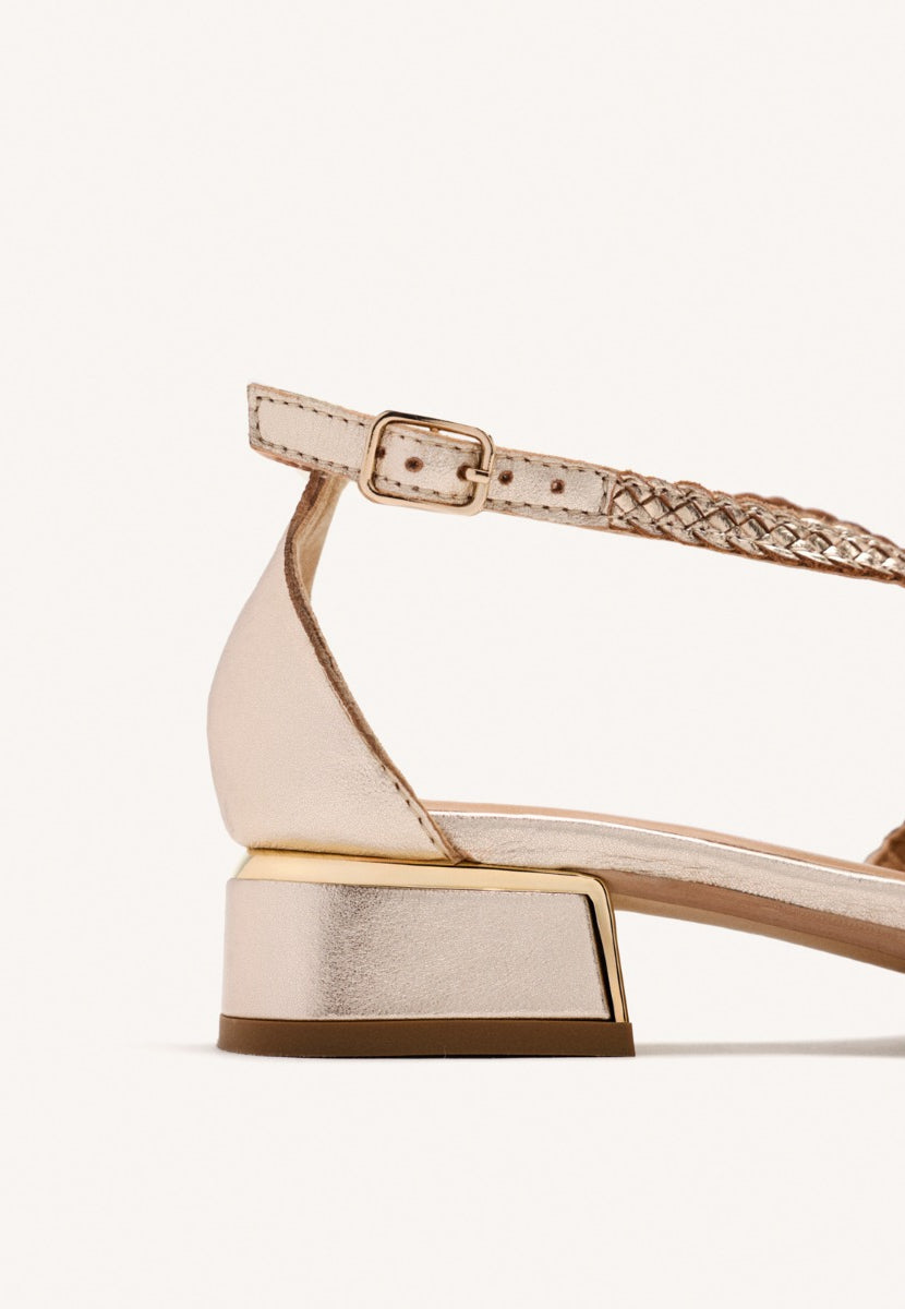 BRAIDED LEATHER BALLET FLATS  BRILLION