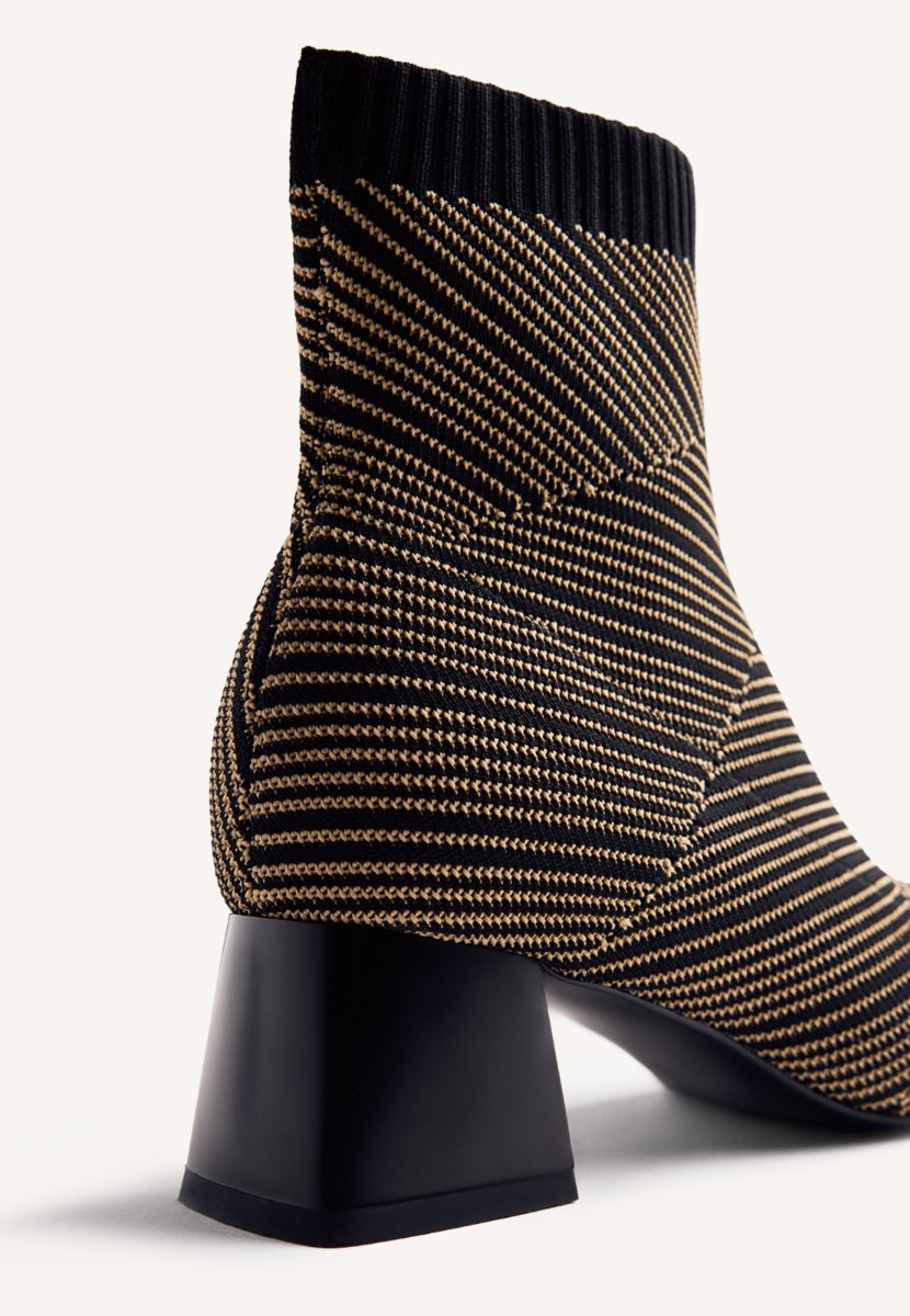 STRIPED ELASTIC ANKLE BOOTS SNOVER