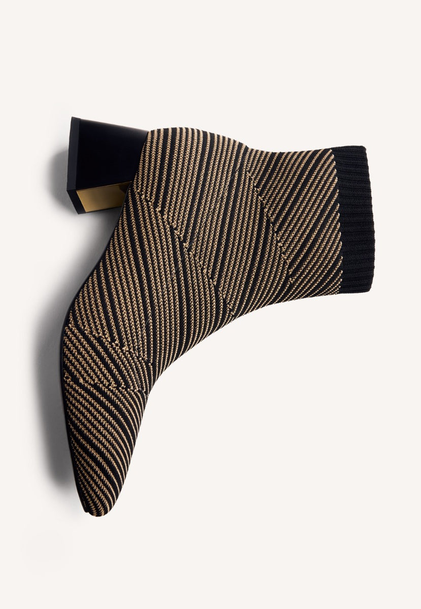 STRIPED ELASTIC ANKLE BOOTS SNOVER