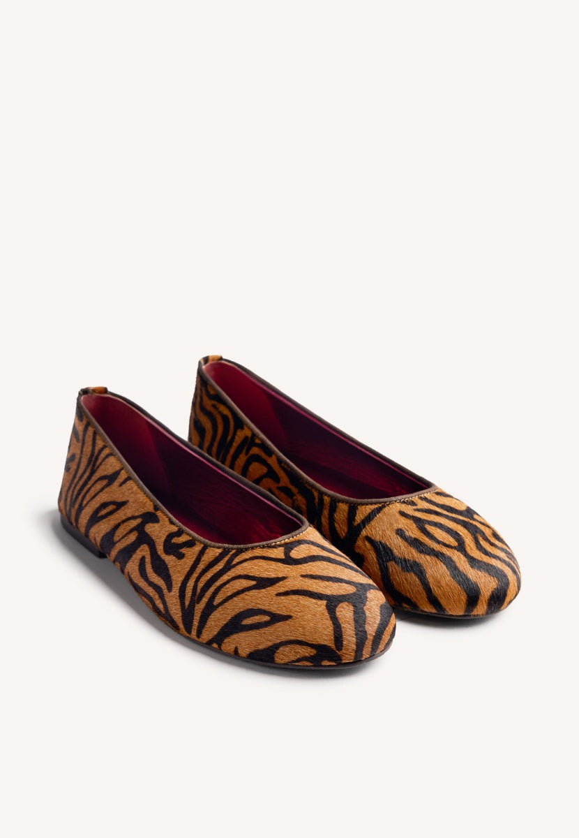 BAILARINAS PIEL ESTAMPADO ANIMAL CHOKIO
