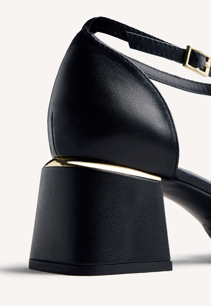 BRAIDED LEATHER HEELED SHOES BOYNE