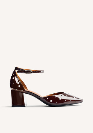 PATENT LEATHER EFFECT STUDDED MARY-JANES KINBRAE
