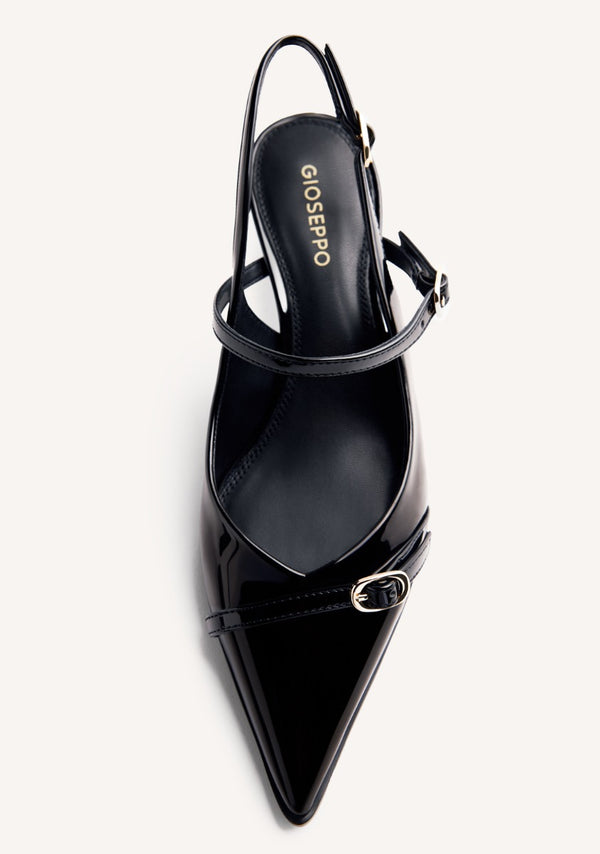 ZAPATOS TACÓN DESTALONADOS EFECTO CHAROL SABIN