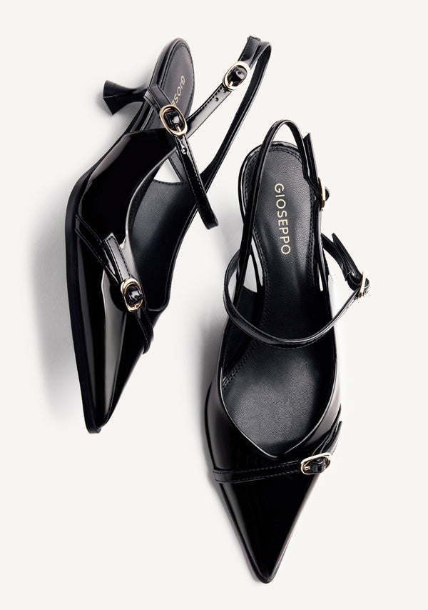 ZAPATOS TACÓN DESTALONADOS EFECTO CHAROL SABIN