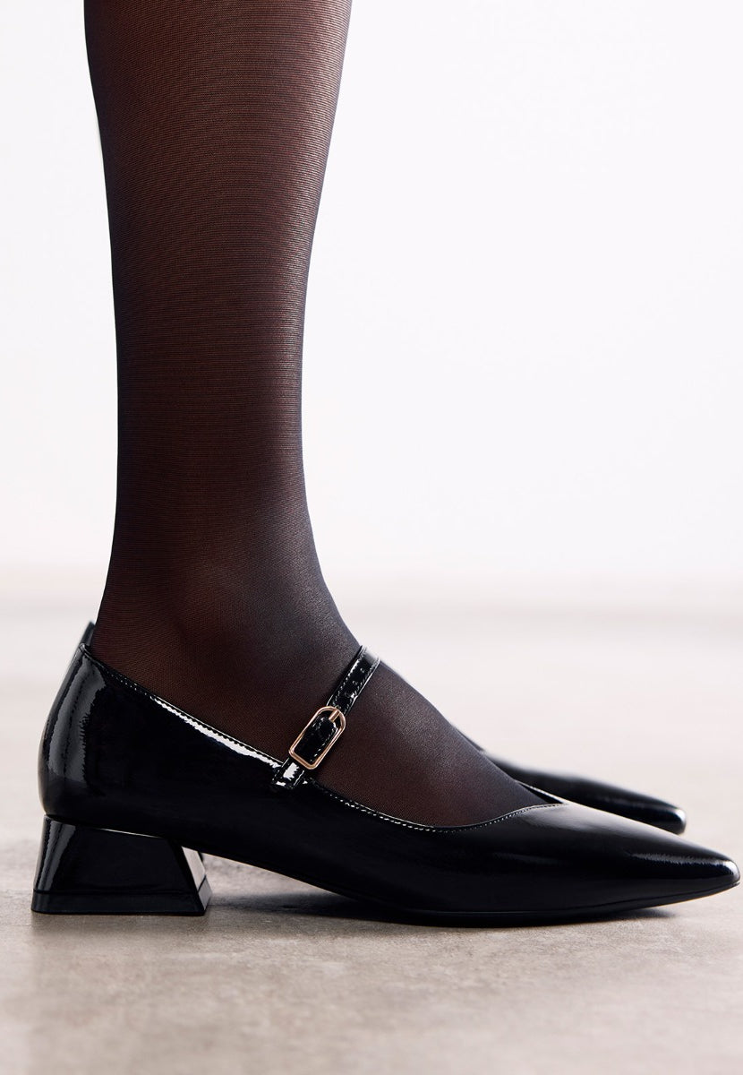 PATENT LEATHER EFFECT HEELED SHOES WISHAW