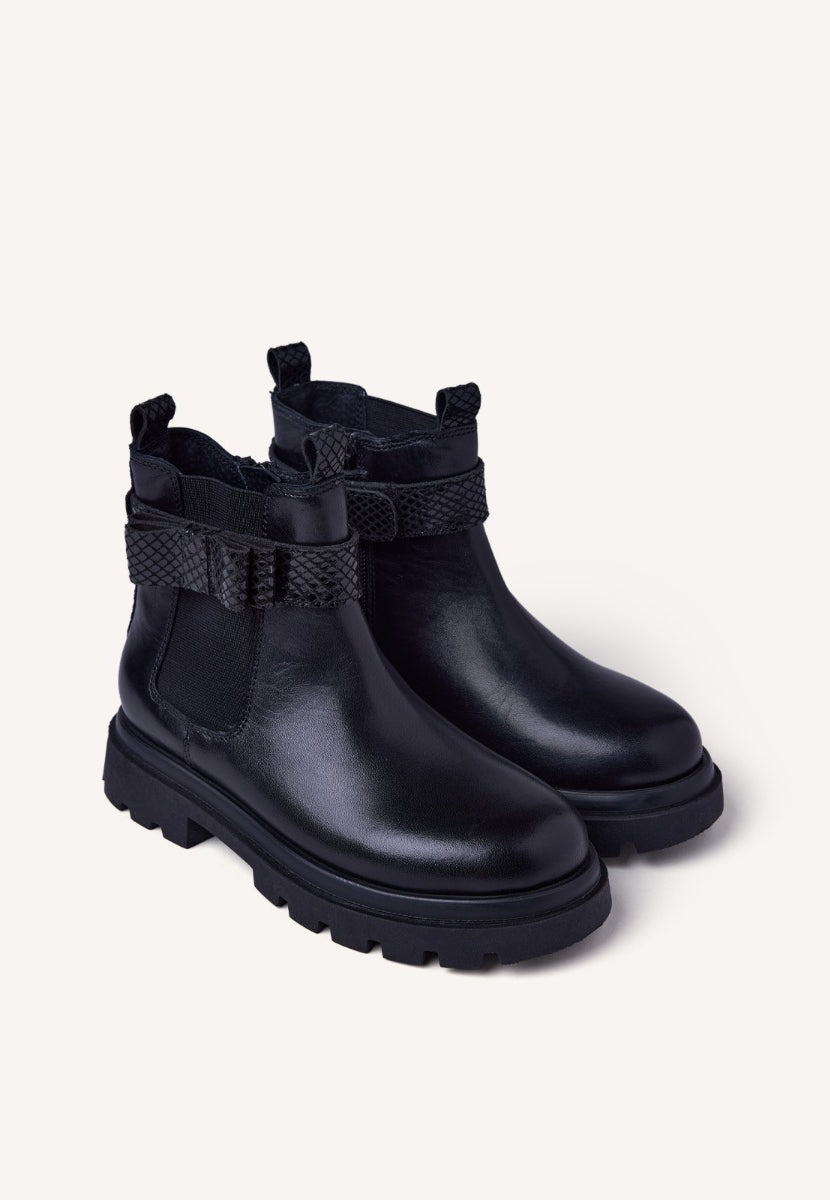 LEATHER BOOTS BOWS AGASSIZ