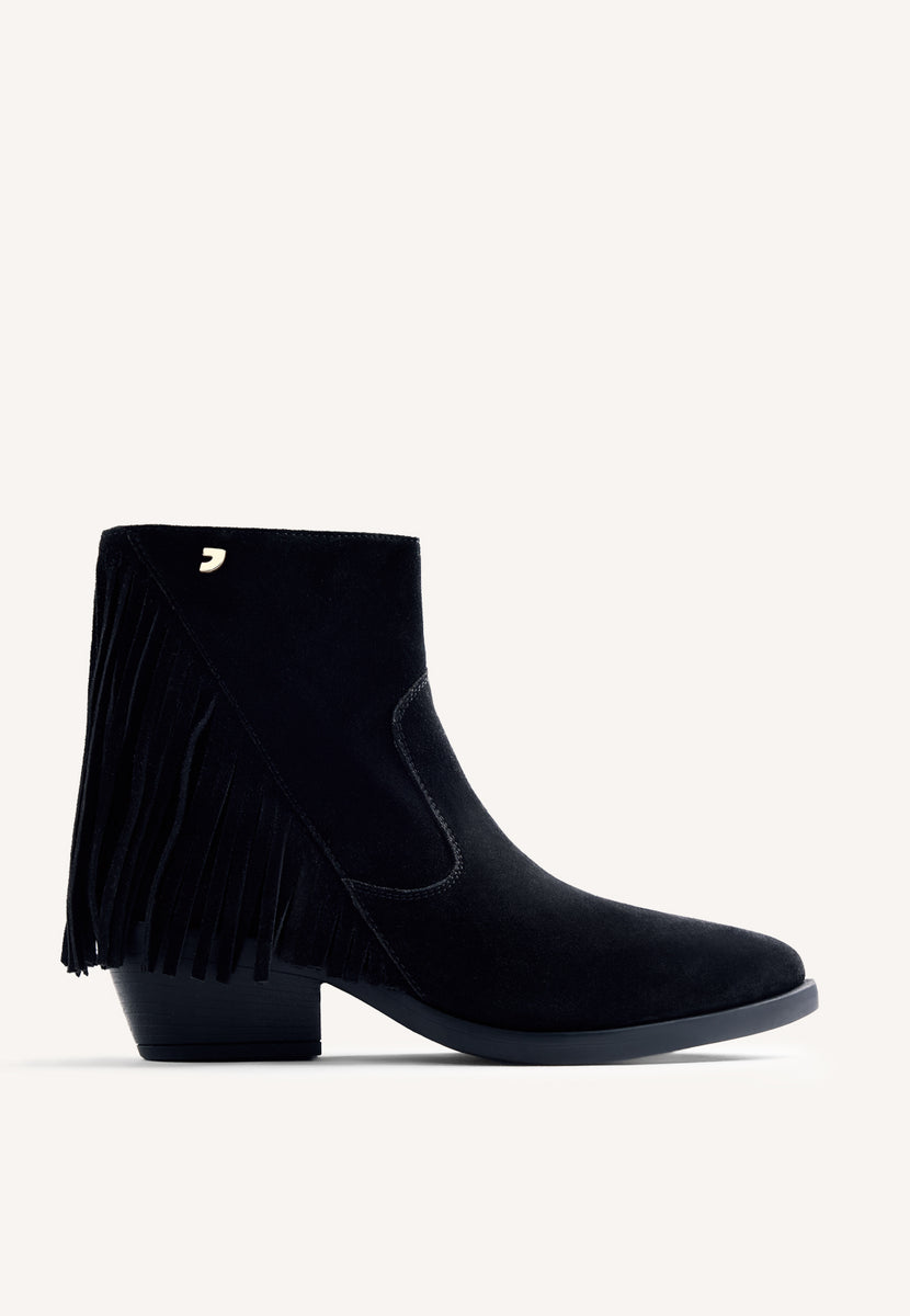 LEATHER FRINGES ANIMAL PRINTBOY BOOTS EITZEN