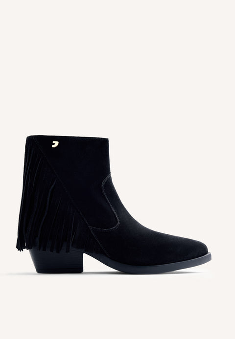 LEATHER FRINGES ANIMAL PRINTBOY BOOTS EITZEN