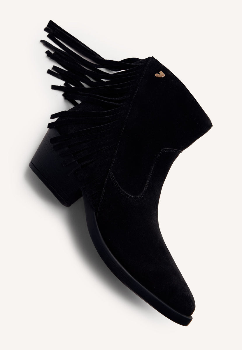 LEATHER FRINGES ANIMAL PRINTBOY BOOTS EITZEN