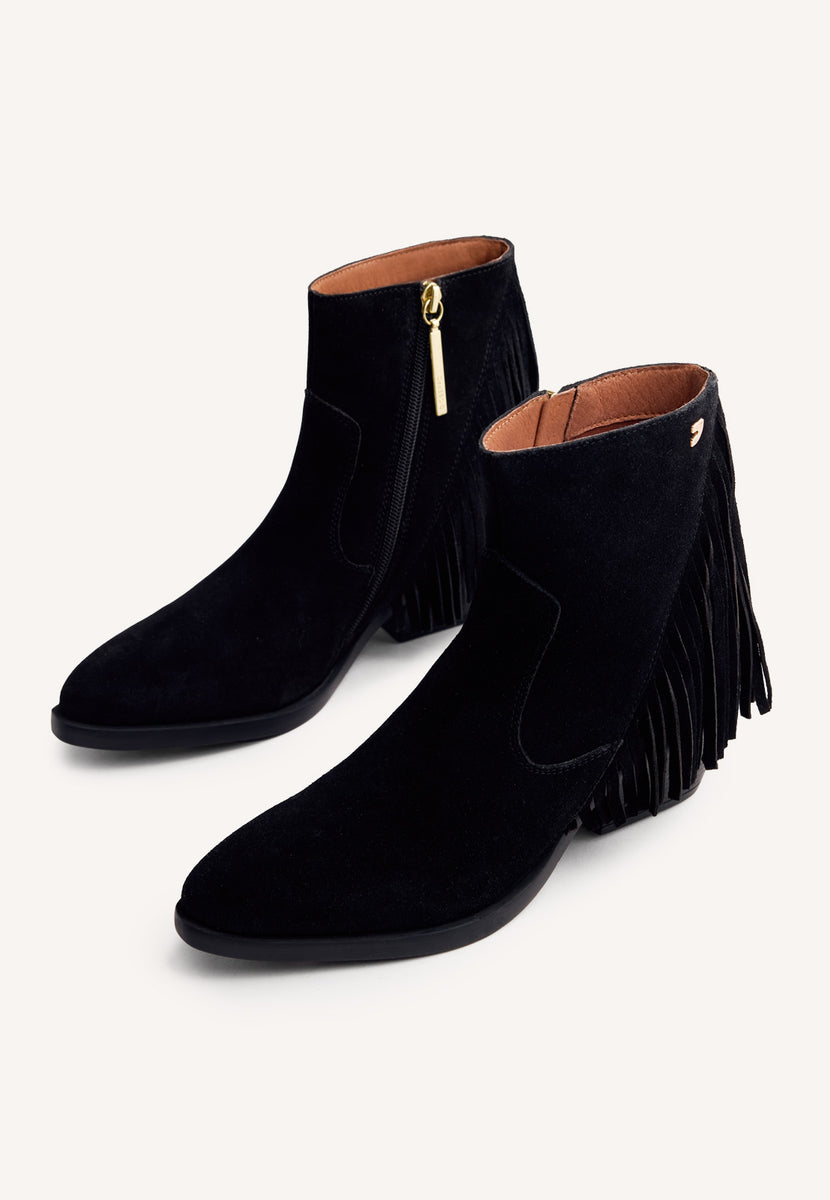 LEATHER FRINGES ANIMAL PRINTBOY BOOTS EITZEN
