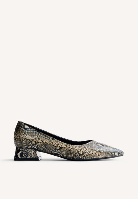 SAPATOS SALTO EFEITO SERPENTE MESICK