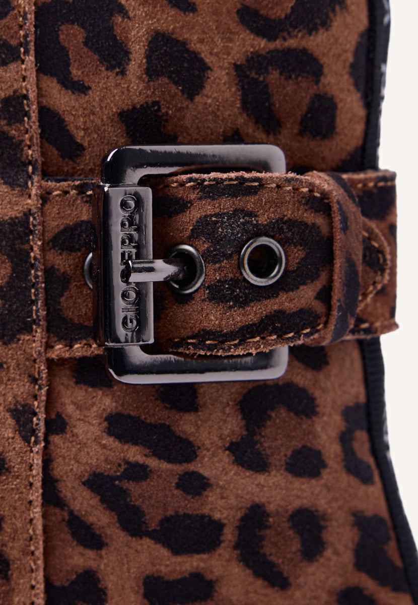 ANIMAL PRINT SUEDE LEATHER BOOTS TINTAH