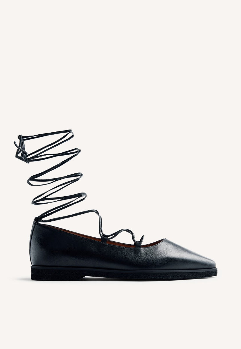LEATHER STRAPS BALLET FLATS GAASTRA