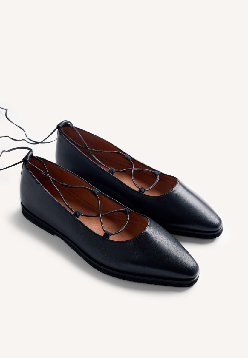 LEATHER STRAPS BALLET FLATS GAASTRA