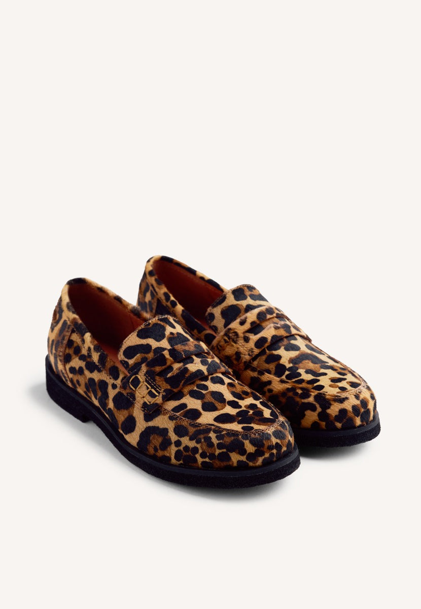 MOCASSINS COURO ESTAMPA ANIMAL EVELETH