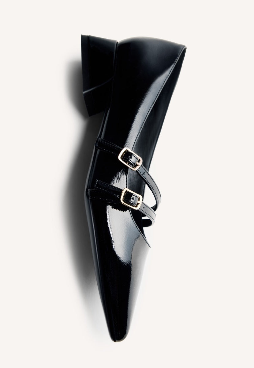 PATENT LEATHER EFFECT HEELED SHOES LUCAN