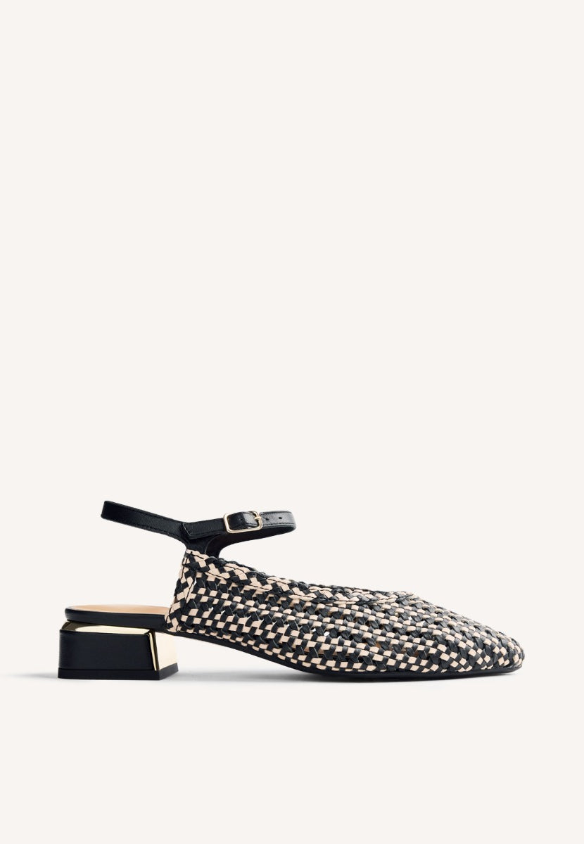 BRAIDED LEATHER SLINGBACK HEELED SHOES HOYT