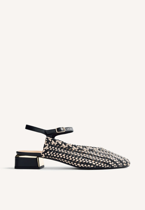 BRAIDED LEATHER SLINGBACK HEELED SHOES HOYT