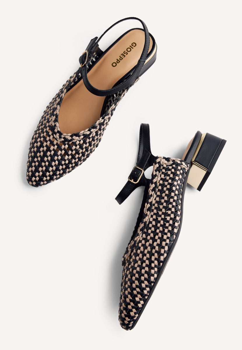 BRAIDED LEATHER SLINGBACK HEELED SHOES HOYT