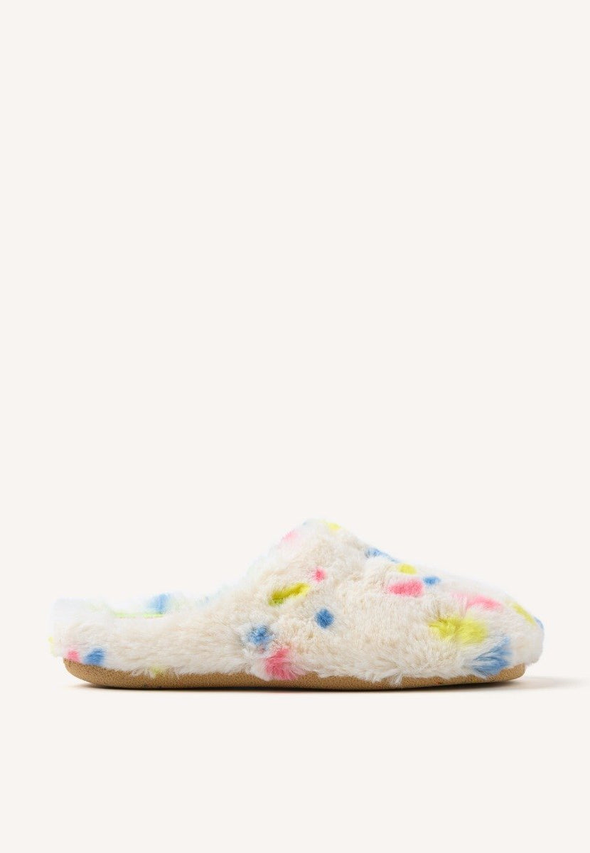 PANTOFOLE DA CASA PELLICCIA A POIS SANDWELL