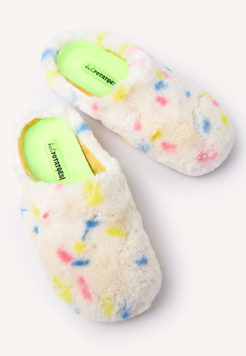 PANTOFOLE DA CASA PELLICCIA A POIS SANDWELL