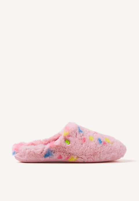 PANTOFOLE DA CASA PELLICCIA A POIS SANDWELL