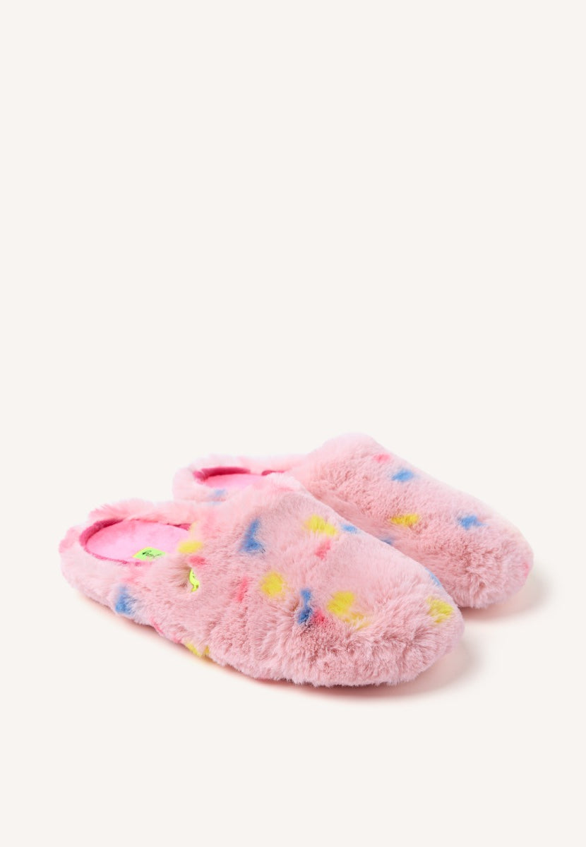 PANTOFOLE DA CASA PELLICCIA A POIS SANDWELL