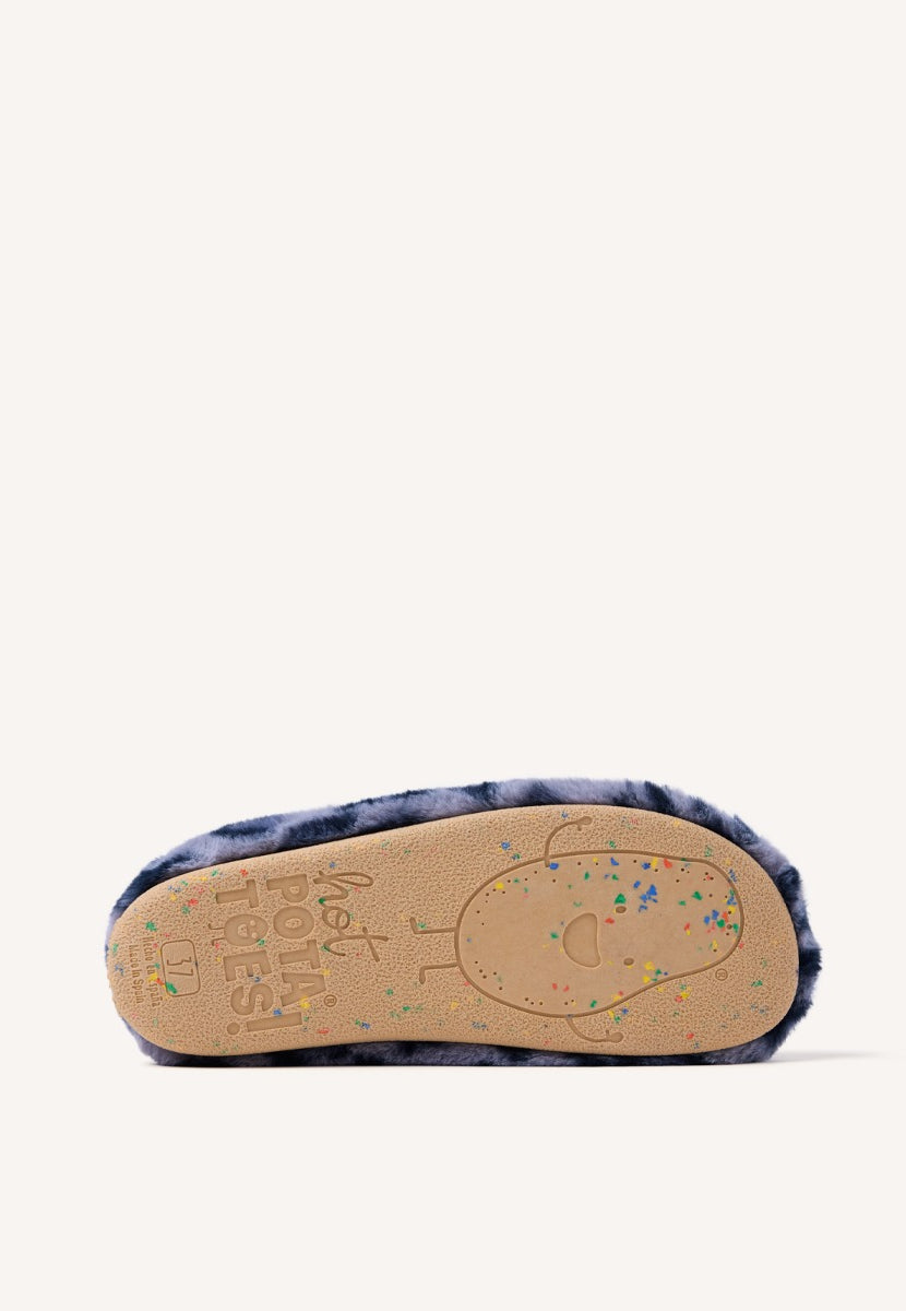 ANIMAL PRINT FUR HOUSE SLIPPERS AUDUBON