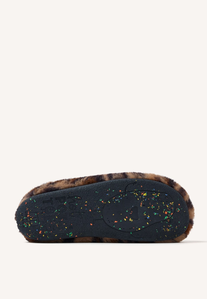 ANIMAL PRINT FUR HOUSE SLIPPERS AUDUBON
