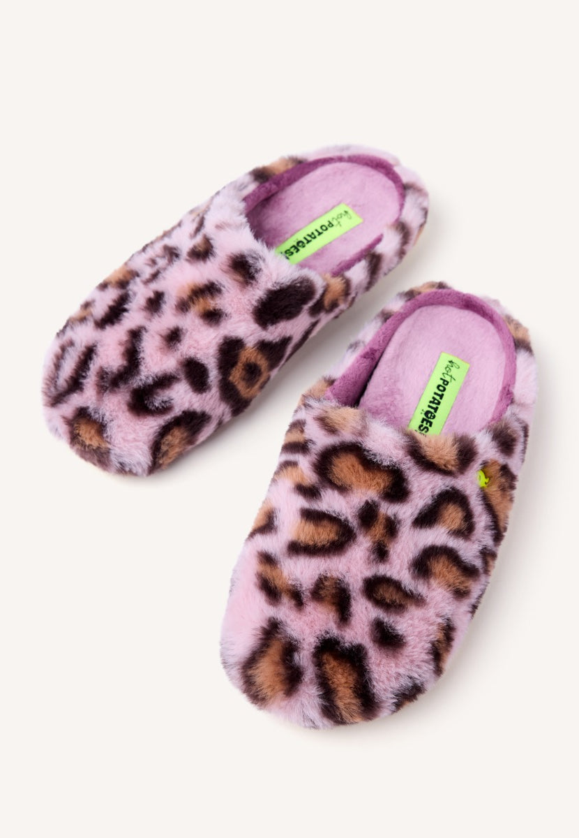 ANIMAL PRINT FUR HOUSE SLIPPERS AUDUBON