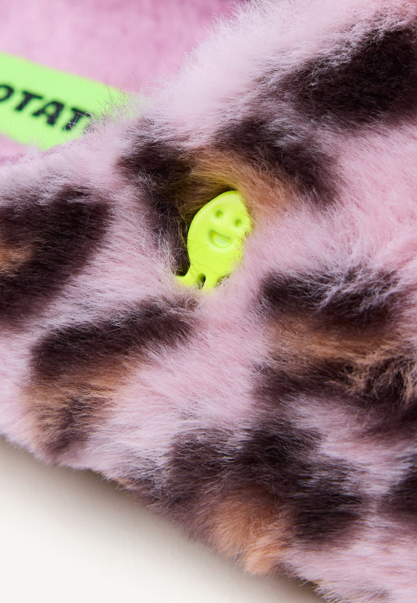 ANIMAL PRINT FUR HOUSE SLIPPERS AUDUBON